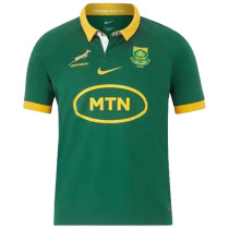 2023/24 South Africa Home Green Rugby Jersey  南非 胸前有广告