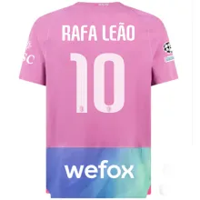 Rafa Leão #10 AC Milan Third Fans Soccer Jersey (UCL Font 欧冠字体 ) 2023/24 ★★