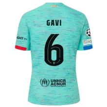 GAVI #6 BA 1:1 Third Blue Fans Soccer Jersey  2023/24 (UCL Font 欧冠字体) ★★
