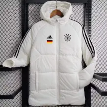 2023/24 Germany White Cotton Jacket 黑三边