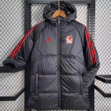 2023/24 Mexico Black Cotton Jacket 红三边