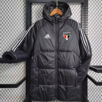 2023/24 Sao Paulo Black Cotton Jacket 白三边