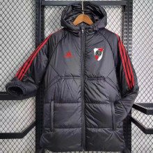 2023/24 River Plate Black Cotton Jacket 红三边