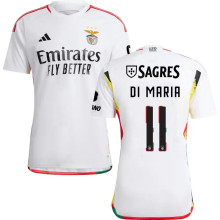 DI MARIA #11 Benfica Third White Fans Jersey 2023/24 (UCL Font 欧冠字体)