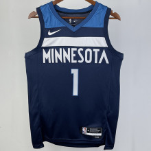 2023/24 Timberwolves ANDERSON #1 Sapphire Blue  NBA Jerseys