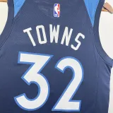 2023/24 Timberwolves TOWNS #32 Sapphire Blue  NBA Jerseys