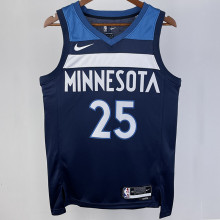 2023/24 Timberwolves ROSE # 25 Sapphire Blue  NBA Jerseys