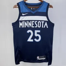 2023/24 Timberwolves ROSE # 25 Sapphire Blue  NBA Jerseys