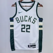 2023/24 Bucks MIDDLETON #22  White NBA Jerseys