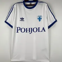 1982 Finland Home White Retro Soccer Jersey