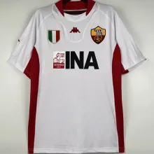 2001/02 Roma Away White Retro Soccer Jersey