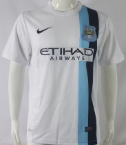 2013/14 Man City Away White Retro Soccer Jersey