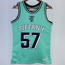 TIFFANY & CO. #57 Mitchell Ness Green Retro NBA Jerseys 热压
