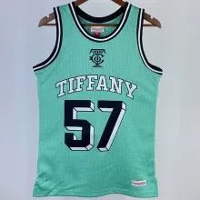 TIFFANY & CO. #57 Mitchell Ness Green Retro NBA Jerseys 热压