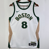 2023/24 Celtics PORAIGIS #8  White City Edition NBA Jerseys