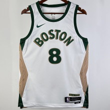 2023/24 Celtics PORAIGIS #8  White City Edition NBA Jerseys