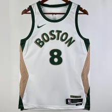 2023/24 Celtics PORAIGIS #8  White City Edition NBA Jerseys