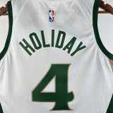 2023/24 Celtics HOLIDAY #4  White City Edition NBA Jerseys