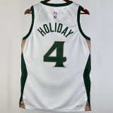 2023/24 Celtics HOLIDAY #4  White City Edition NBA Jerseys