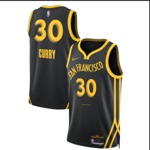 2023/24 Warriors CURRY #30  Black City Edition NBA Jerseys
