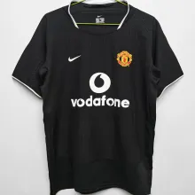 2003/04 M Utd Away Black Retro Soccer Jersey