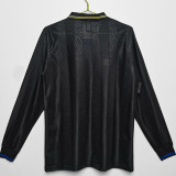1993/94 M Utd Away Black Long Sleeve Retro Soccer Jersey