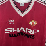 1983 M Utd Home Red Retro Soccer Jersey