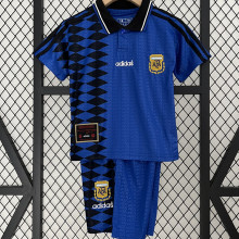 1994 Argentina Away Retro Kids Soccer Jersey