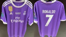RONALDO # 7 RM Purple UCL FINAL CARDIFF 2017 Retro Jersey 2016/17 (Have All Patch) (2016+11) 全套章 +2017胸前小字 ★★