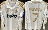 RONALDO # 7 RM Home Retro Long Sleeve Fans Jersey 2011/12 (Have All Patch) (蓝9字杯) 全套章 ★★