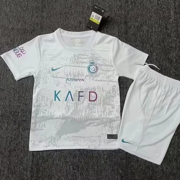 2023/24 Al Nassr Third White Kids Soccer Jersey