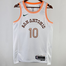 2023/24 Spurs SOCHAN #10 White City Edition NBA Jerseys