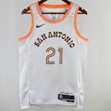 2023/24 Spurs DUNCAN #21 White City Edition NBA Jerseys