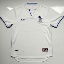 1998 Italy Away Wihte Retro Soccer Jersey