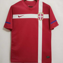 2010 Serbia Home Red Retro Soccer Jersey