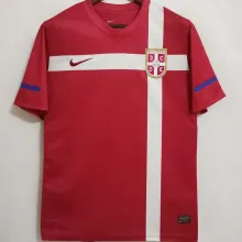 2010 Serbia Home Red Retro Soccer Jersey