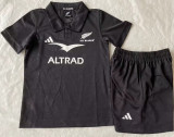 2024 All Blacks Black Rugby Kids Jersey (A Set)