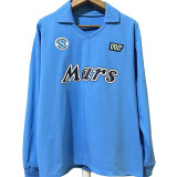 1988/89 Napoli Home Blue Retro Long Sleeve Soccer Jersey