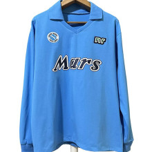 1988/89 Napoli Home Blue Retro Long Sleeve Soccer Jersey