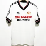 1982/83 M Utd Away White Retro Soccer Jersey