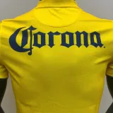 2013/14 Club America Home Yellow Retro Soccer Jersey