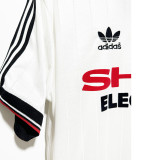 1982/83 M Utd Away White Long Sleeve Retro Soccer Jersey