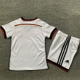 2014 Germany Home White Retro Kids Soccer Jersey
