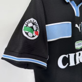 1998/99 Lazio Away Black Retro Soccer Jersey