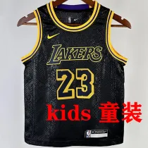 Lakers JAMES #23 Black Kids NBA Jersey