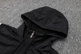 2024 MS Black Hoody Zipper Jacket