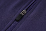 2024 PSG Dark Purple Hoody Zipper Jacket Tracksuit