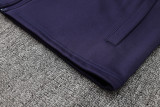 2024 PSG Dark Purple Hoody Zipper Jacket Tracksuit