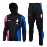 2024 AC Black Hoody Zipper Jacket