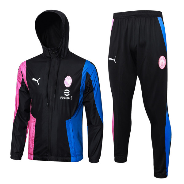 2024 AC Black Hoody Zipper Jacket